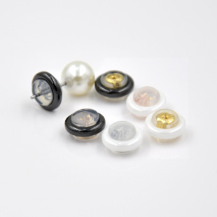 New silicone bag gold transparent hamburger ear plug ceramic ring earrings back plug jewelry accessories ear forced earring back wholesale