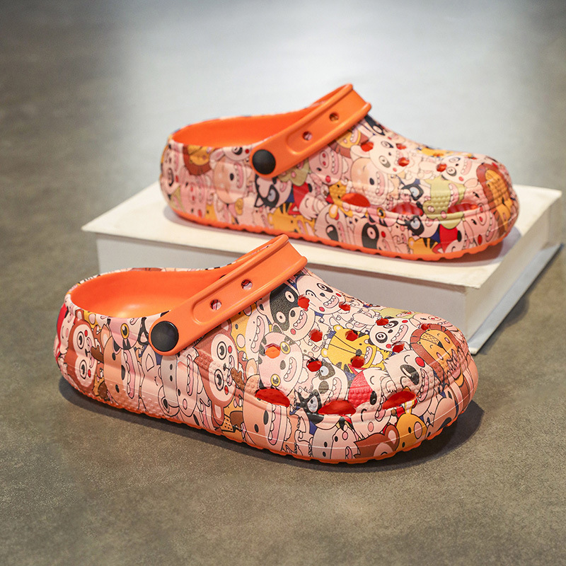 Zapatillas para niños, dibujos animados de verano, ligero, pisando mierda, zapatos con agujeros para niños y niñas