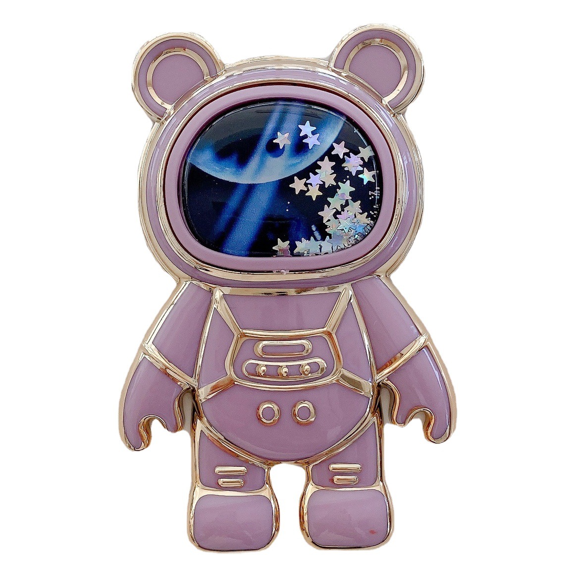 Nuevo gato orejas de arena movediza soporte de galvanoplastia astronauta pegatina perezoso plegable soporte de escritorio