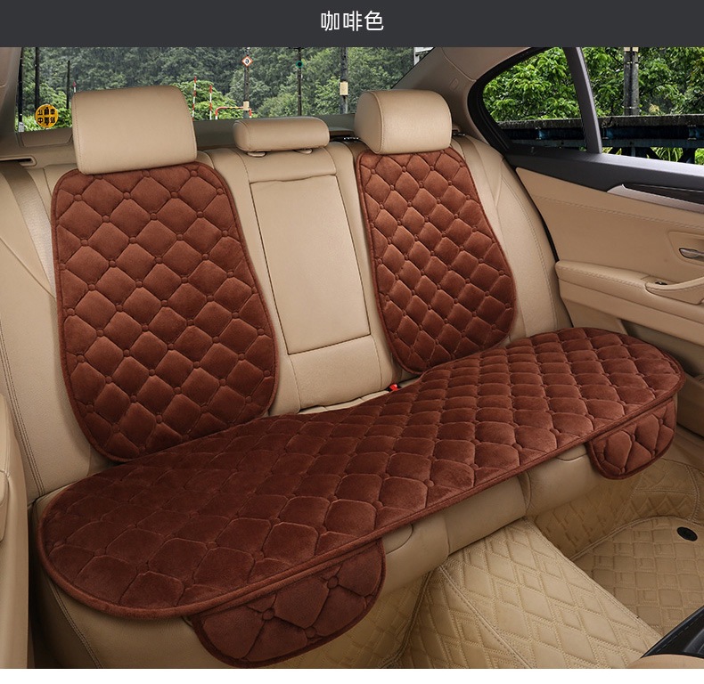 Car Seat Cushion Winter Crystal Short Plush Half Pack Thickened Non-Slip