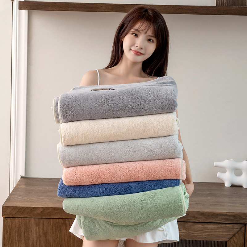 T0 Bath Towel Household Ultra-Fine Fiber Absorbent 2022 New Model Men's Extra Large Thick Towel Women's Summer Bathing Beach Towel