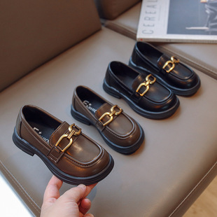 Girls' Shoes 2025 Spring and Autumn Baby British Style Slip-On Loafers Baby Single Shoes Children's Performance Small Leather Shoes