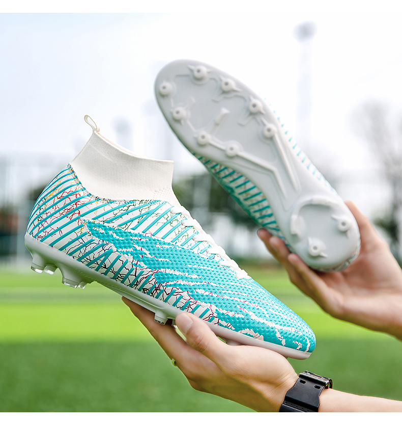 Football High Top 2024 Autumn New Camo Boys' Professional Training Long Broken Nail Large Sports Shoes_voghion.com