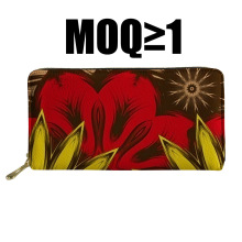 跨境货源曼陀罗钱包女长款欧美拉链手拿包大容量手机包pu女士钱夹