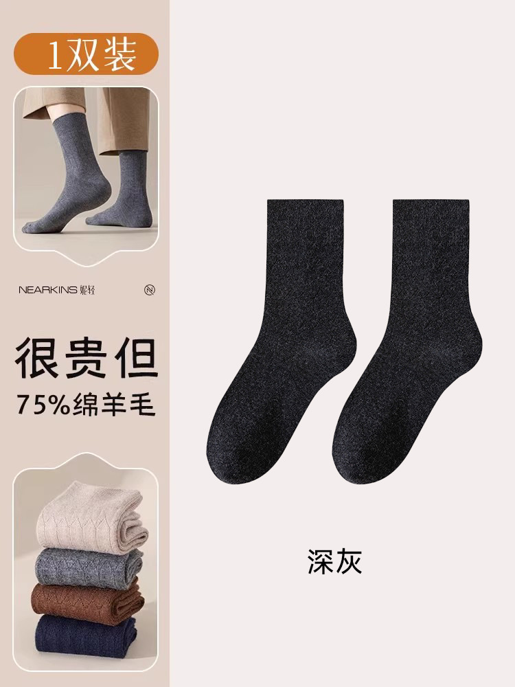 Dark gray [men's wool 75%]