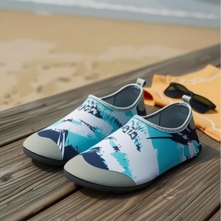Adult Beach Shoes Men's and Women's Diving Socks Traceway Swimming Shoes Couple's Water Park Anti-slip Anti-cut Barefoot Soft Sole Shoes