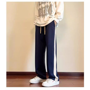 Pants Autumn and Winter Trendy Brand Loose Straight Pants Men's Youth fleece-lined Wide Leg Casual Pants Dipper Sports Pants