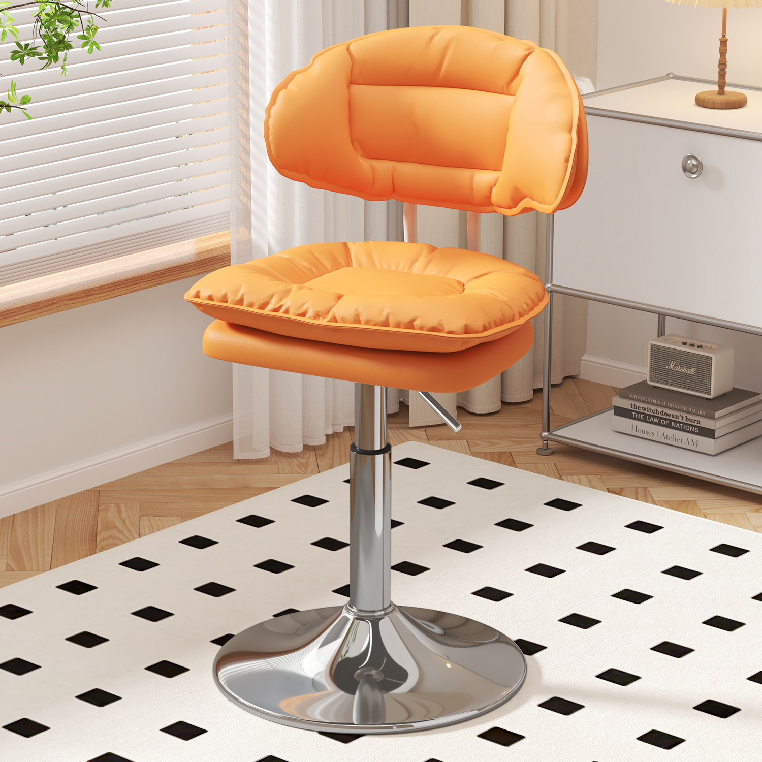 Silla de bar simple taburete giratorio casero respaldo silla de bar silla de plata de belleza manicurista elevación taburete