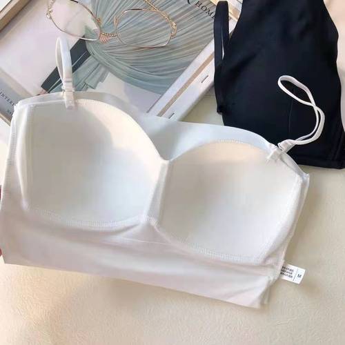 5588 Fixed Thin Cup Ice Silk Wrap Chest One-shoulder Tube Top Adjustable and Detachable Women’s Anti-Exposed Underwear