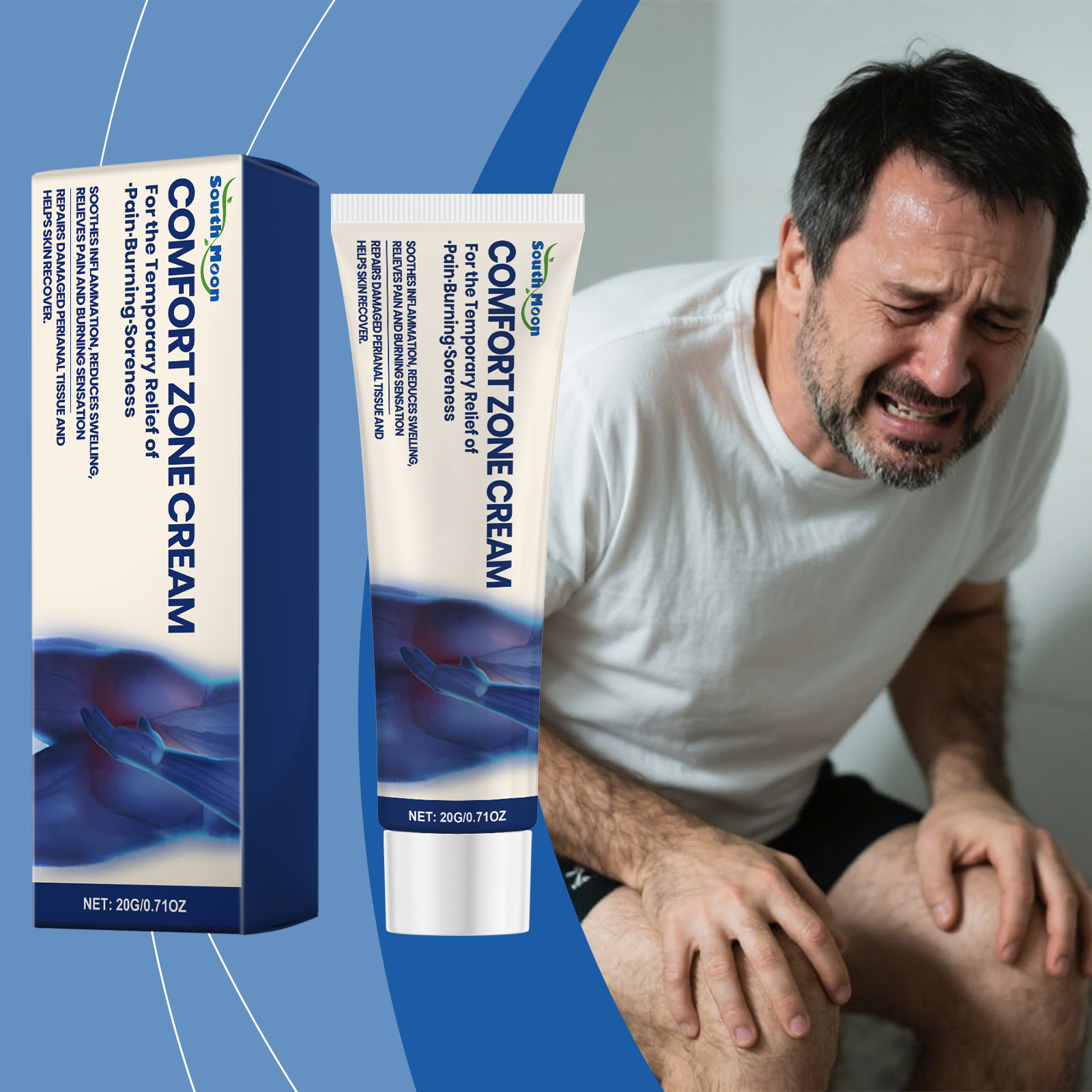 South Moon Anal Perineal Care Cream Skin Care Gentle Formula Skin Friendly Moisturizing Daily Anal Perineal Care