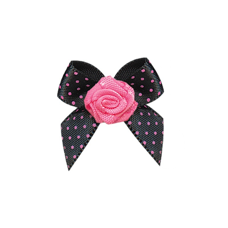 Yao Ming DIY accesorios de ropa interior accesorios para el cabello ropa interior caja de regalo decoración de flores rosa 3 puntos cinta arco