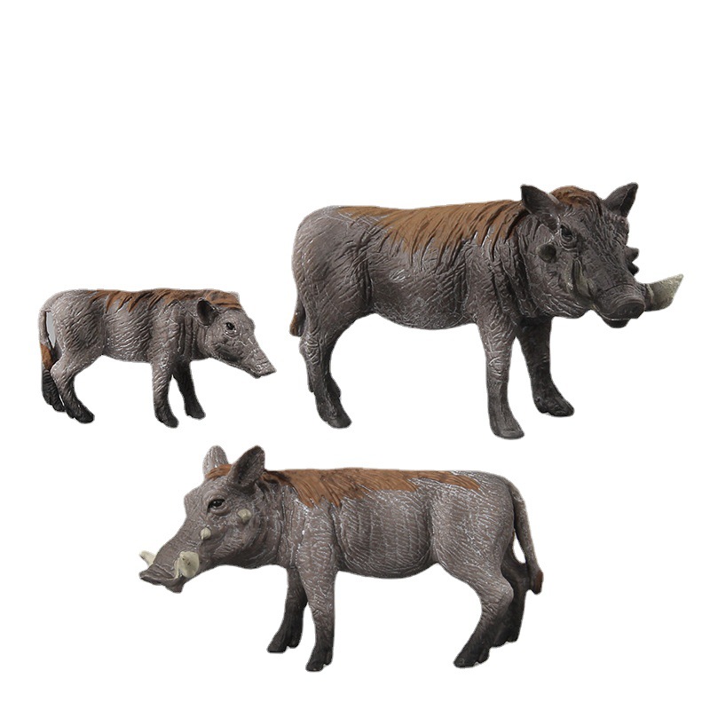 Venta caliente transfronteriza simulación infantil bosque modelo animal juguete sólido jabalí modelo animal adornos creativos