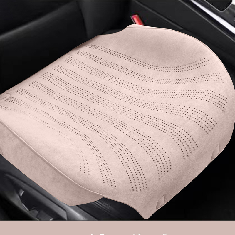 Seat cushion, seat cover — Universal Breathable Three-Piece Set - elegant-beige-square-cushion-2-pieces
