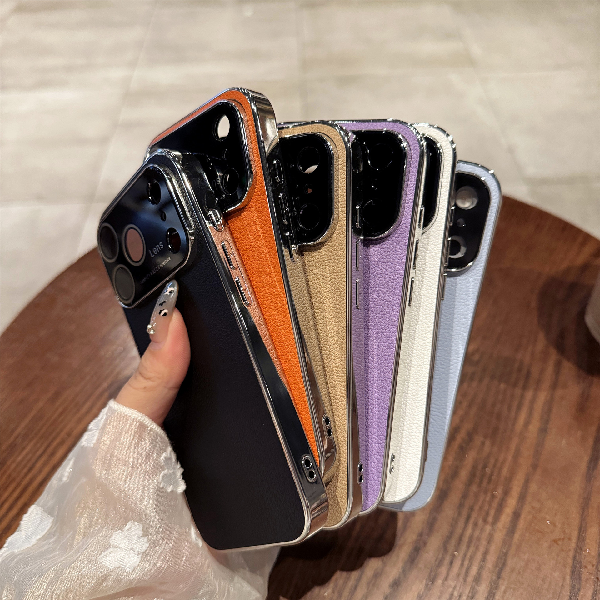 Nuevo Apple 17 serie de caso de teléfono celular gran ventana de segundo cambio de piel de seis colores 17 funda de prómax al por mayor
