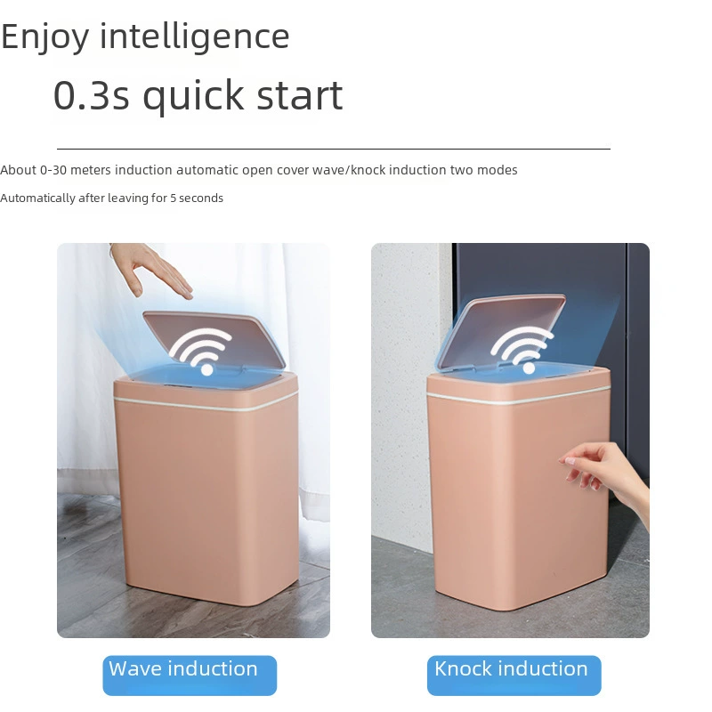 Smart induction garbage can for home use, battery charging, 25 years