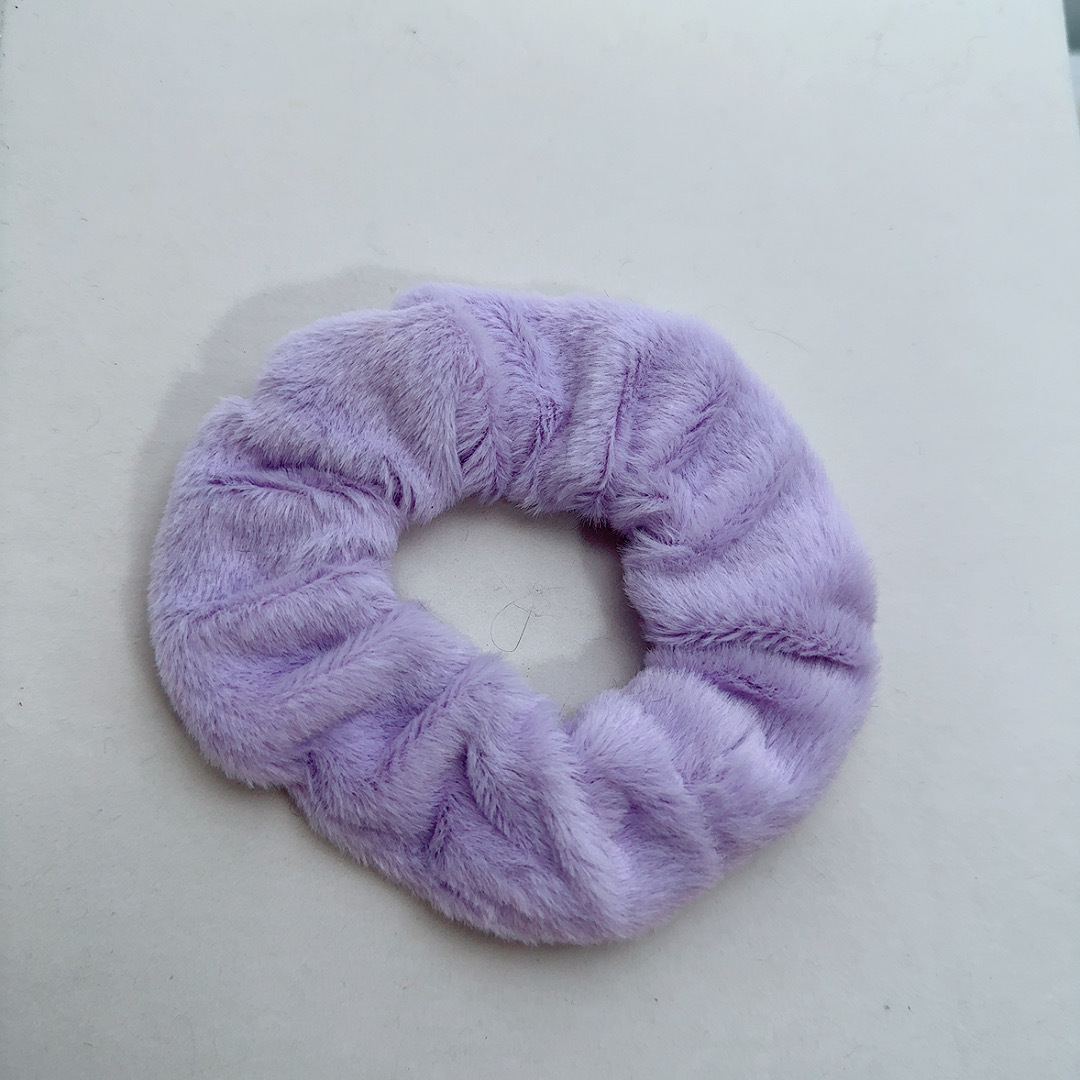 진한 보라색--플러시 머리끈