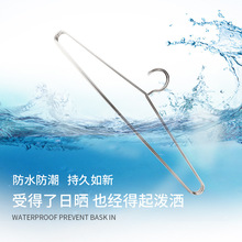 加工定制 衣管家厂家直销家用不锈钢衣架 加粗防锈带凹槽防滑耐用