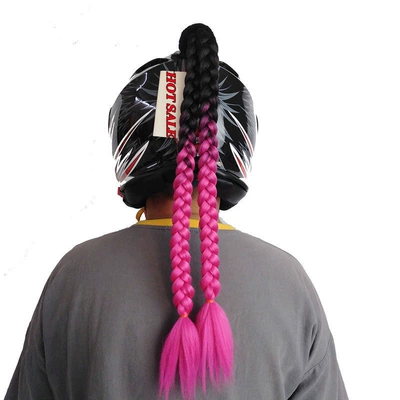 Motosiklet dəbilqələri – Cup-Style Colorful Double Thick - black-and-rose-red-stitching