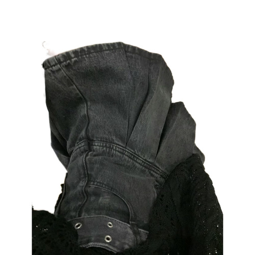 Black Slimming American Denim Skirt for Women, Design-Sensitive Minimalist Unique High-Waisted Worded Booty Short Skirt Trendy