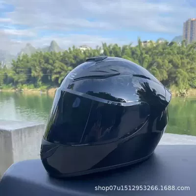 Motorcycle Helmet, Motorcycle Riding | Motosiklet kaskı (dəbilqə) - bright-black-black-mirror-headphone-slot-universal-for-all-seasons-s-head-circumference-52-53-weight-45kg-or-less