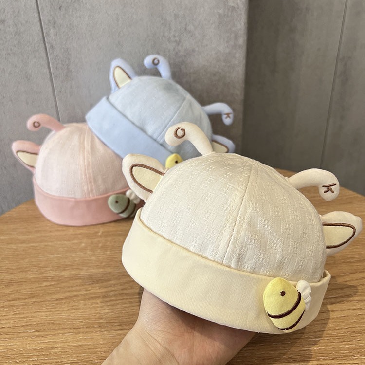 Bebé sombrero primavera y otoño Super lindo piel sombrero bebé sombrero para niños y niñas verano tapa delgada