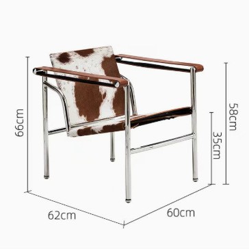 LC1 Basculan silla sofá de cuero Corbusier silla de cuero medieval silla casera silla casera