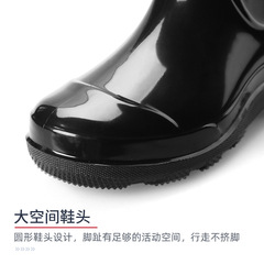 高幫雨靴男士中高筒加絨防滑耐磨工地勞保鞋低幫工地水鞋成人雨鞋