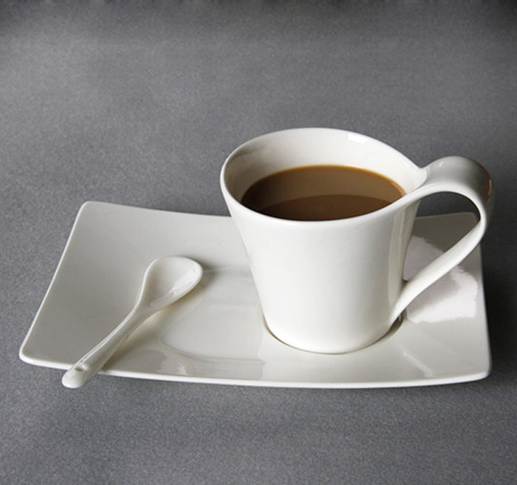 Taza de café de cerámica americana y platillo con bandeja traje italiano británico taza de té negro té de la tarde taza de leche taza de desayuno