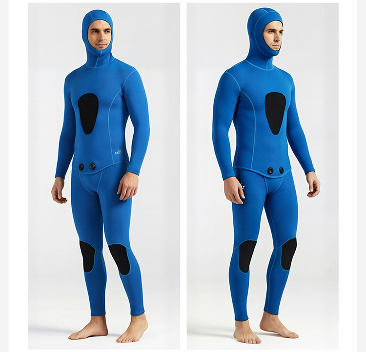 3MM Neopren Herren Kapuzen-Tauchanzug 2-teilig Thermischer Wärmeisolierender Anzug für Speerfischen Freitauchen Scuba Schnorcheln – Detail 15