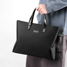 新款男士手提公文包商务通勤简约大气电脑包出差文件包批发皮包