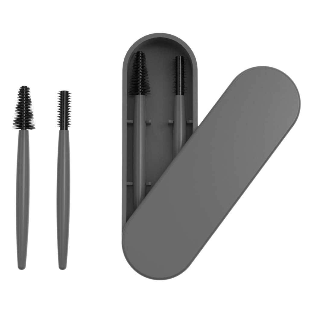 Silicone Eyelash Brush Eyebrow Brush Set Portable Reusable Makeup Brush Eyelash Brush Cleaning Soft Bristles