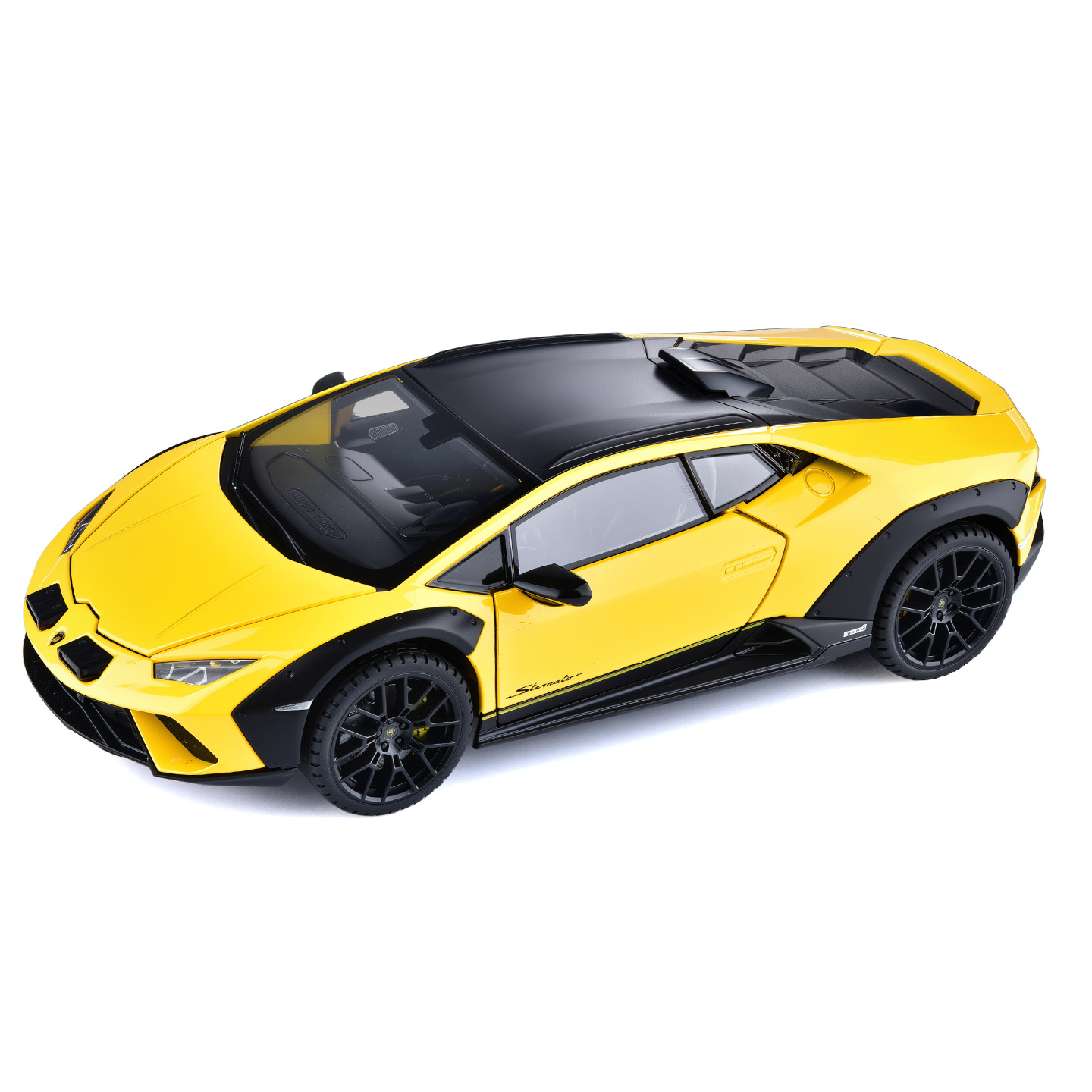 Auténtico autorizado 1: 24 modelo de carro deportivo de aleación de ternero Rambo amortiguador acústico y luz juguete para niños grandes regalos de Navidad