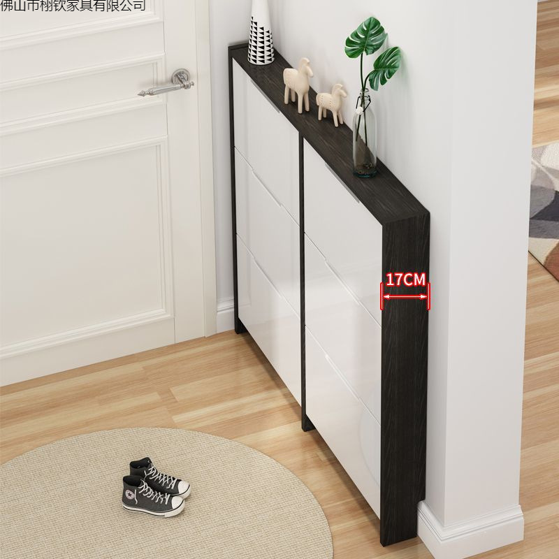 Shoe Cabinet, Household Door Shoe Rack, Simple Multi-Layer Dust-Proof Closed Multi-Functional Paint Shoe Changing Stool Factory Cross-Border Wholesale