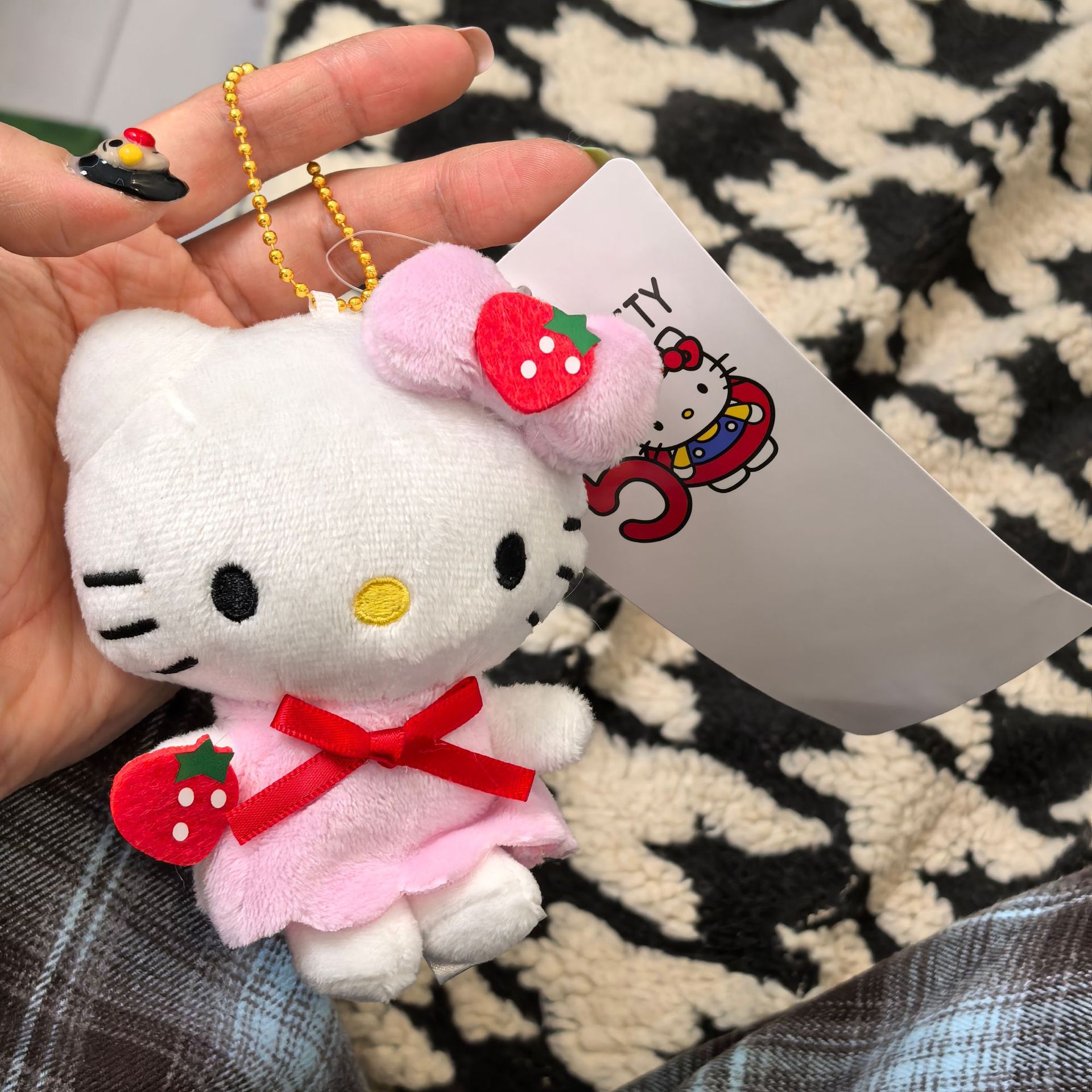 Amor hellokitty muñeca colgante llavero colgante bolsas de regalo bolsas de peluche lindo muñeca colgante lindo