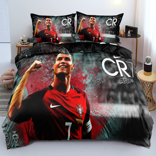 Massey series three-piece bedding set 90-120g brushed cloth with material package can be sent on behalf