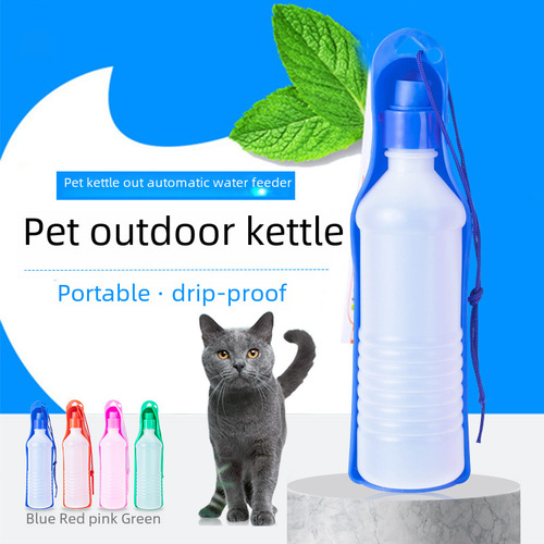 Pet Water Fountain Promotion Portable Water Dispenser Dog Outdoor Water Bottle Automatic Feeding Fountain Dog Accessories