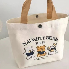 キャンバスバッグは小型で、手提げ袋は女子学生の弁当箱袋はシンプルです。