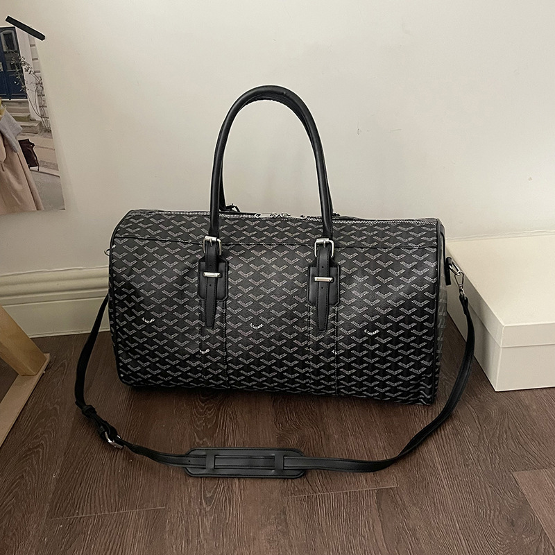 2026 New Dog-Tooth Pattern Large-Capacity Travel Bag, Unisex Crossbody Gym Bag, Suitable for Business Trips and Can Be Taken on Board