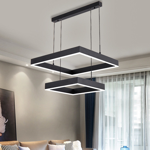 Living room chandelier modern simple atmosphere minimalist  new Nordic lighting package square living room main light