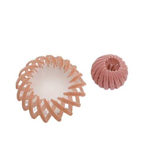 Fashion faux fur nest hair clip for high ponytail, hair accessory for securing Korean bun, essential hair tool