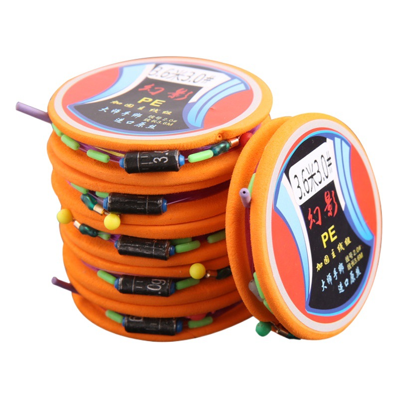 pE connection 8-piece continuous line large shaft fishing line group convenient line finished product pulling force large cut water fast anti-wear recovery