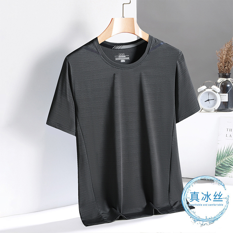 Elastic thin breathable quick dry solid sports travel silk short…