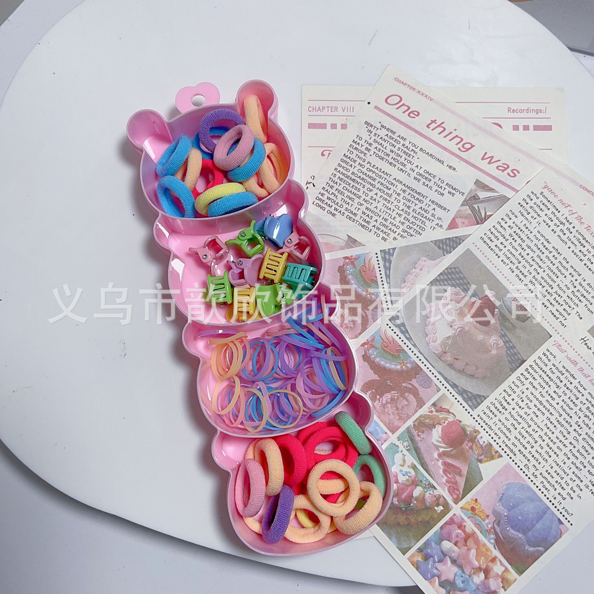 Accesorios para el cabello para niños, ligas para el cabello de colores vibrantes y alta elasticidad, juego de pinzas para el cabello, ligas para el cabello que no dañan el cabello, ligas para el cabello para niñas pequeñas.