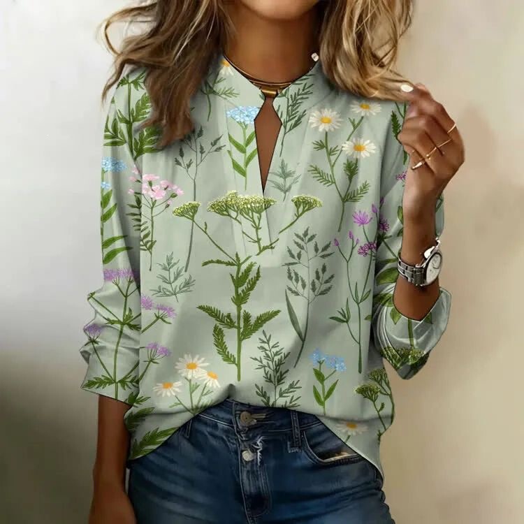 Shengmiao Cross-Border Independent Store 3D Women's Trendy Turn-Down Collar Long Sleeve T-Shirt for Daily Wear, European and American Style, Comfortable and Casual Shengmiao Cross-Border Independent Store 3D Women's Trendy Turn-Down Collar Long Sleeve T-Shirt for Daily Wear, European and American Style, Comfortable and Casual