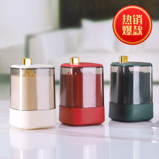 Press Toothpick Box Creative Automatic Pop-up Toothpick Cans Transparent Household Toothpick Bottle Gift Entry Luxury High-end Toothpick