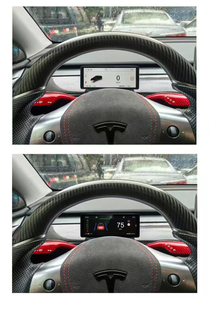 Suitable for Tesla Model Y/3 Instrument Panel with Lcd Display Wireless Carplay/Hicar
