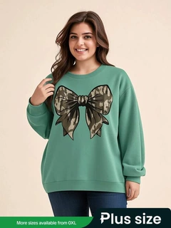 D 73442 Camo Bow Sweatshirt 迷彩蝴蝶结卫衣