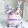 Purple decorations, plush rabbit, doll, toy, dessert jewelry, fox, raccoon