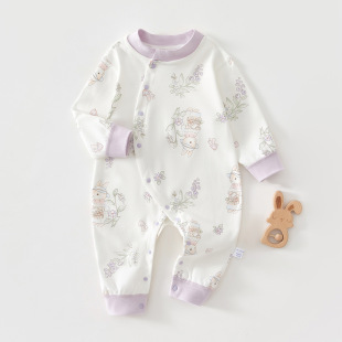 Baby's jumpsuit Spring and Autumn Cotton Newborn's Partial Clothes Newborn Baby's Base Underwear Spring Outgoing Clothes