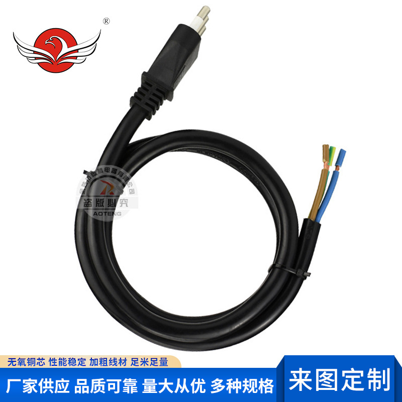 供应现货意大利三芯插头电源线 电源线三芯插头线  插头电源线